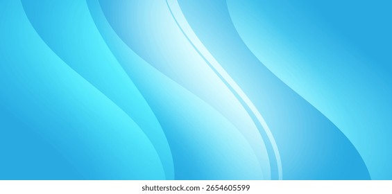 The background is in bright blue tones, with a simple, flowing curve pattern that gives a refreshing and soothing feeling to the eyes.