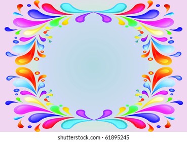 Background with bright color drop of the paint