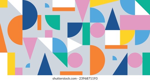 background with bright color geometric shapes