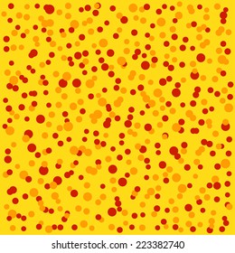 Background with bright colorful polka dots for kids parties.