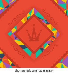 Background bright and crown symbol