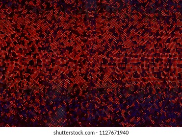 Background with bright dots, circles. Abstract sequins, rhinestones, glitter background. Perforated surface. Shining texture. Vector illustration. Different shades of red color