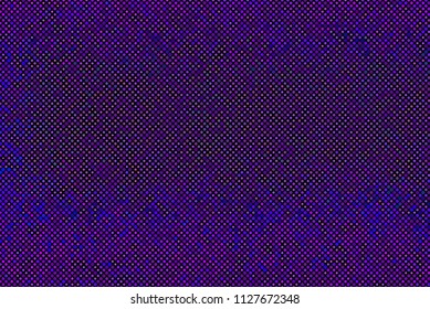 Background with bright dots, circles. Abstract sequins, rhinestones, glitter background. Perforated surface. Shining texture. Vector illustration. Different shades of blue, violet color