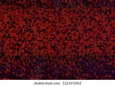 Background with bright dots, circles. Abstract sequins, rhinestones, glitter background. Perforated surface. Shining texture. Vector illustration. Different shades of red color
