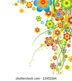 Hintergrund mit hellen Blumen