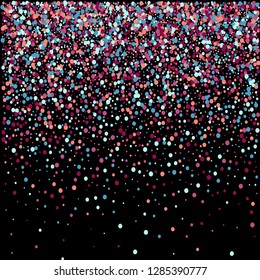 Background from bright multi-colored confetti. Festive confetti. Joyful confetti on a black background.