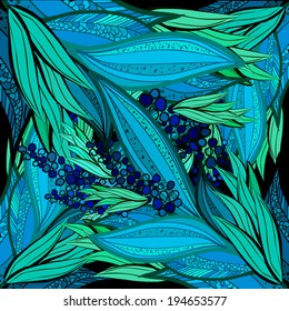 background of bright rainbow colored flowers. Vector 