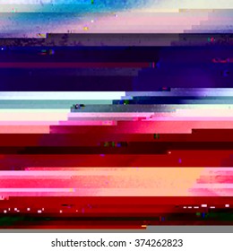 Background  with bright stripes in style glitch- art. Vector illustration.