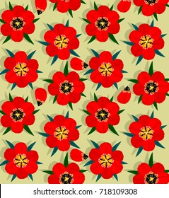 Background of bright tulip flowers