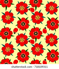 Background of bright tulip flowers
