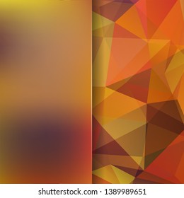 Background of brown geometric shapes. Blur background with glass. Mosaic pattern. Vector EPS 10. Vector illustration
