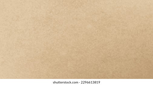 Background of brown kraft paper or cardboard texture. Abstract pattern of beige rough carton, old paper sheet, parchment or papyrus surface, vector realistic illustration