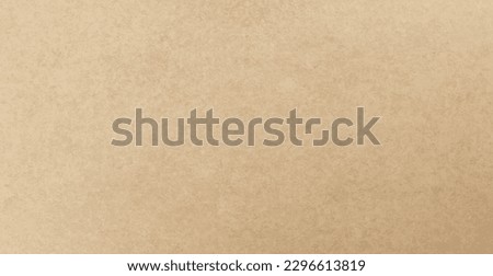 Background of brown kraft paper or cardboard texture. Abstract pattern of beige rough carton, old paper sheet, parchment or papyrus surface, vector realistic illustration ストックフォト © 