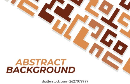 Fondo con líneas marrones Formas de diseño plano de mosaico con estilo abstracto.
