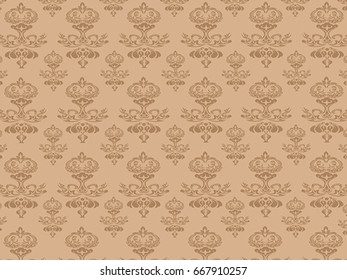the background of brown ornamental patterns -This pattern repeats on all sides. You can use it to fill your own custom shapes and backgrounds.
