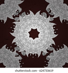 Background. Brown spotted Vector illustration. Brown background. Beautiful pattern with abstract flowers.