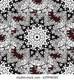 Background. Brown spotted Vector illustration. Brown background. Beautiful pattern with abstract flowers.