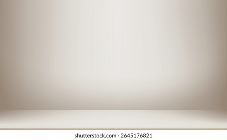 Background brown wall room studio with shadow on empty floor for product presentation.Vector minimalis soft reflect light,shadow,Autumn,Winter backdrop design for cosmetic,beauty,fashion showroom 