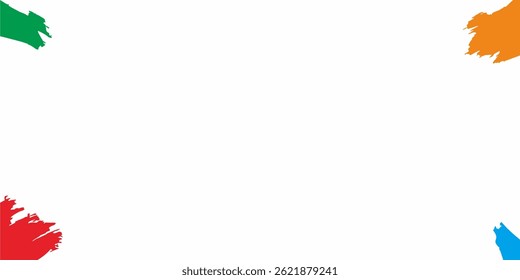 plano de fundo com traçados de pincel em cada lado