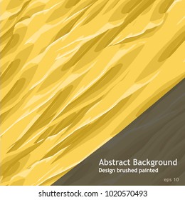 background brushed painted abstract grunge yellow color , templates for cover posters, banners, flayers,
