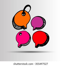 background bubble design icon illustration sign speech template vector advertisement advertising badge banner
