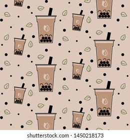 Background bubble milk tea design.