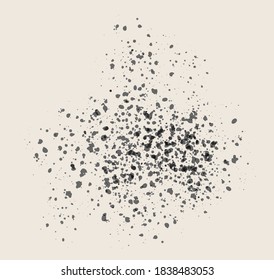 Background with bubbles, airbrush spray stipple effect, big dot with random spots