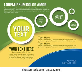 Background with bubbles - brochure design or flyer