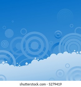Background with bubbles and circles.