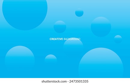 background with bubbles color dynamic blue vector design