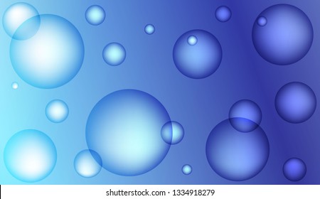 Background with bubbles. Design for your header page, ad, poster, banner. Pastel Gradient Color Vector illustration