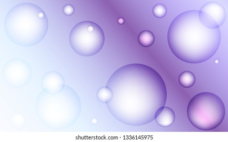 Background with bubbles. Design for your header page, ad, poster, banner. Pastel Gradient Color Vector illustration