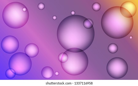 Background with bubbles. Design for your header page, ad, poster, banner. Color Vector illustration.