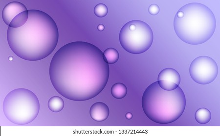 Background with bubbles. Design for your header page, ad, poster, banner. Pastel Gradient Color Vector illustration