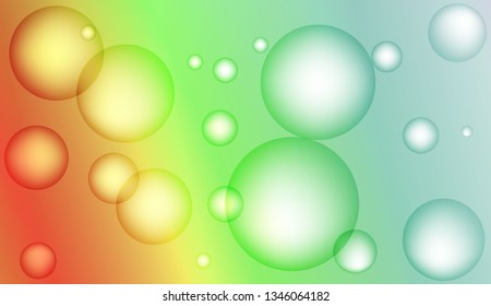 Background with bubbles. Design for your header page, ad, poster, banner. Pastel Gradient Color Vector illustration