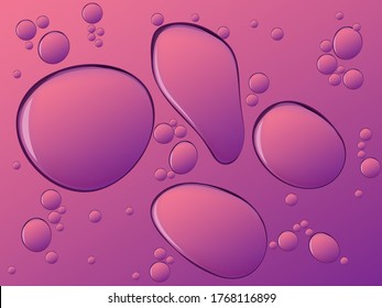 fondo de burbujas, gelatina, gel, soda, ilustración vectorial
