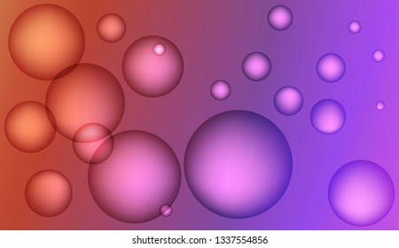 Background with bubbles. For template cell phone backgrounds. Bright Gradient Color Vector illustration