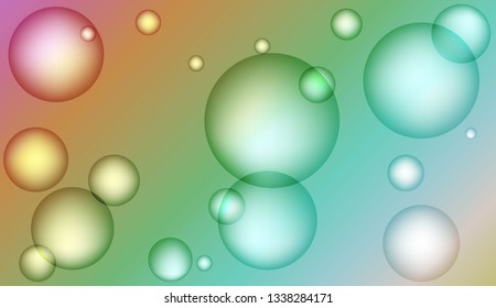 Background with bubbles. For template cell phone backgrounds. Bright Gradient Color Vector illustration
