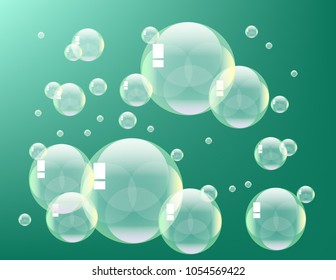 Background bubbles turquoise
