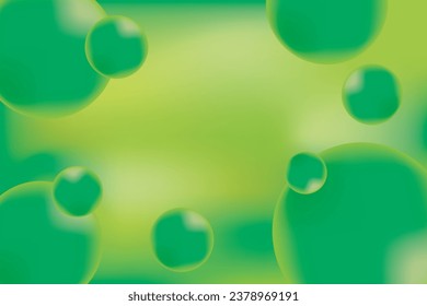 background with bubbles,green background,, abstract background