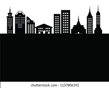 Background with Buildings . Building. Vector illustration.