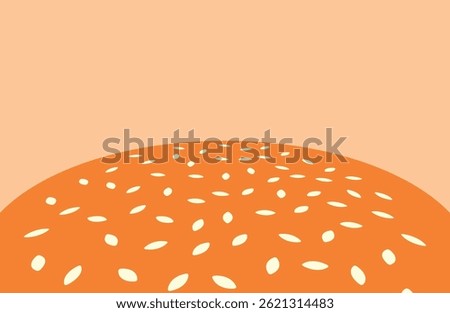 Background bun with sesame seed