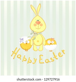 Background Bunny Chicken Stock Vector (Royalty Free) 129727916 ...