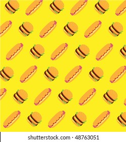 Background from burger and hotdog