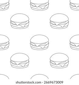 Fondo hamburguesa línea de golpe simple delgado minimalista diseño único