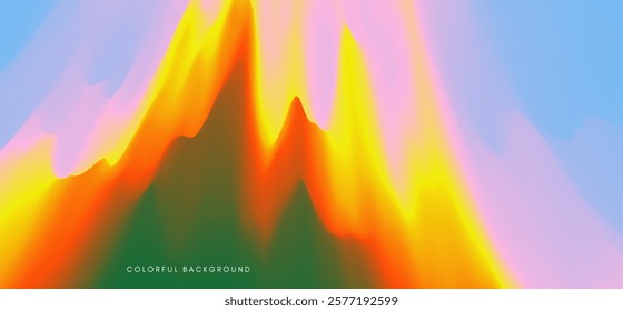 Background with burning flame. Abstract background with smooth gradient of colours. Vector illustration for banner, poster, postcard, flyer or cover.