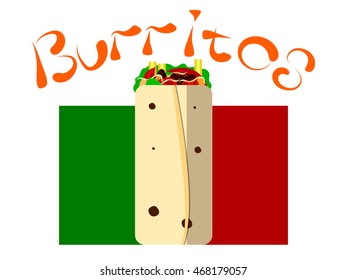 Background with burritos