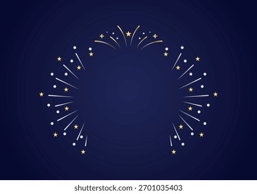 Fondo del golpe de oro que estalla en un fondo azul del gradiente