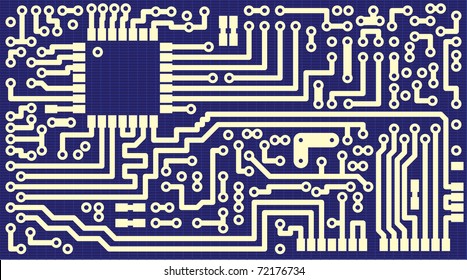 Background for business cards - the circuit board - vector illustration eps8