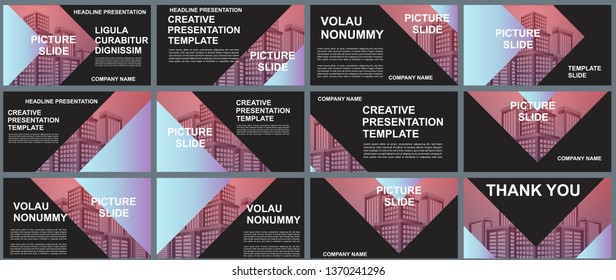 Background Business Presentation Templates. Design Vector Infographic Elements For Presentation Slides, Annual Report, Business Marketing, Brochure, Flyers, Web Design And Banner, Presentation.